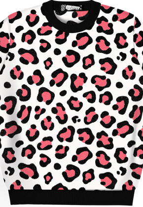 Cheetah Pattern Knitted Sweater