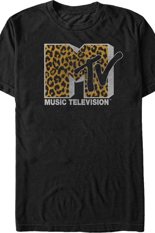 Cheetah Print Logo MTV Shirt