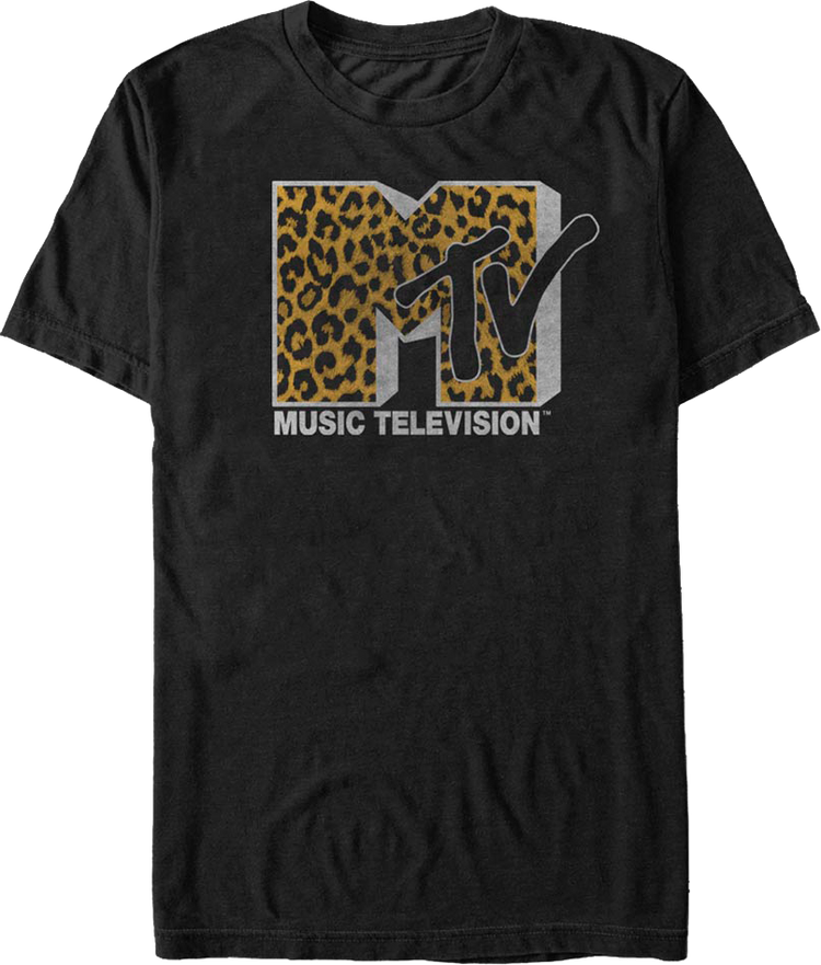 Cheetah Print Logo MTV Shirt