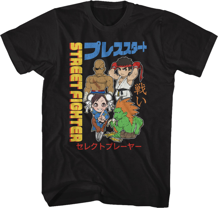 Chibi Characters Collage Street Fighter T-Shirt