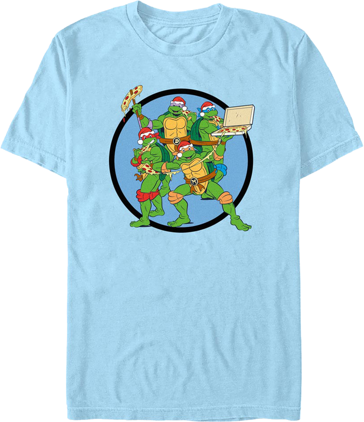 Christmas Pizza Teenage Mutant Ninja Turtles T-Shirt