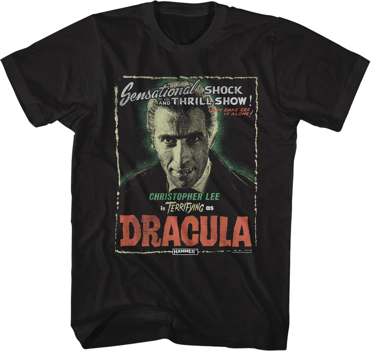 Christopher Lee As Dracula Hammer Films T-Shirt