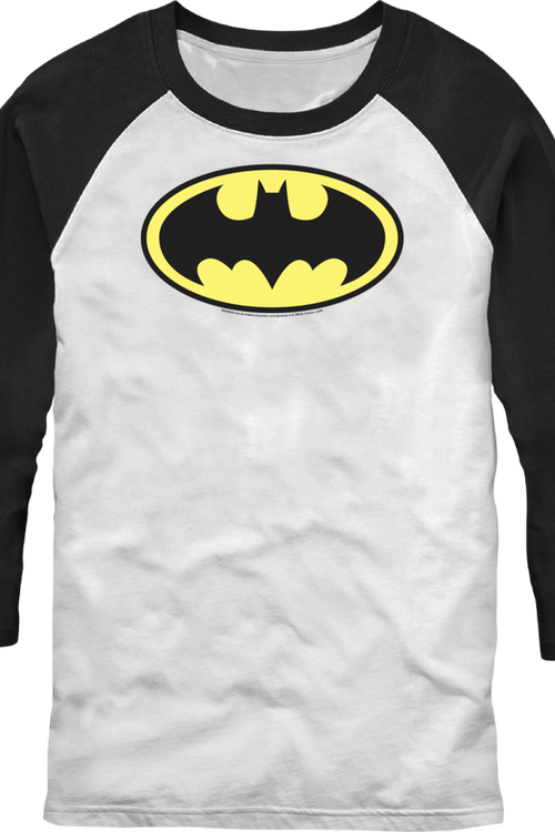 Classic Batman Logo DC Comics Raglan Baseball Shirt