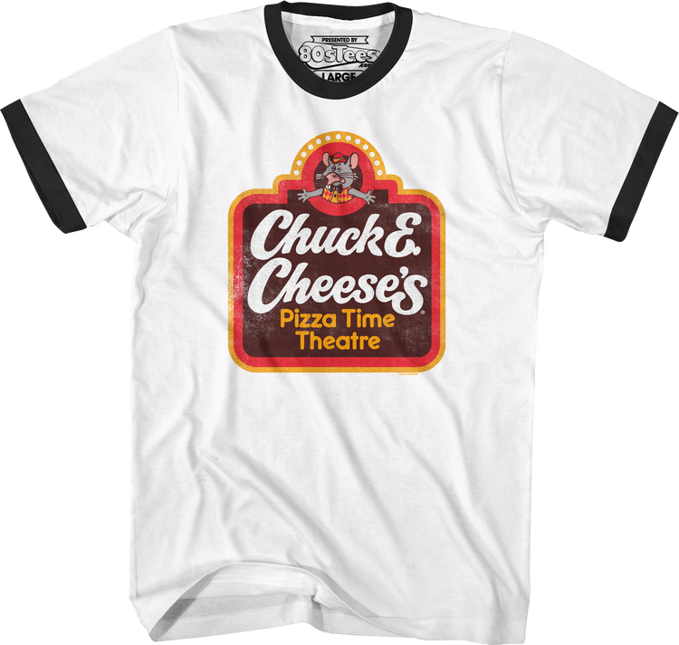 Classic Logo Chuck E. Cheese Ringer Shirt
