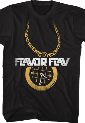 Clock Necklace Flavor Flav T-Shirt