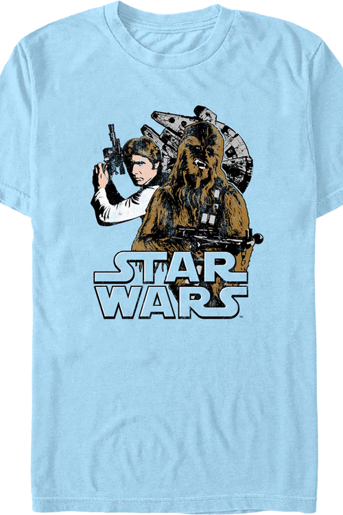 Co-Pilots Han Solo and Chewbacca Star Wars T-Shirt