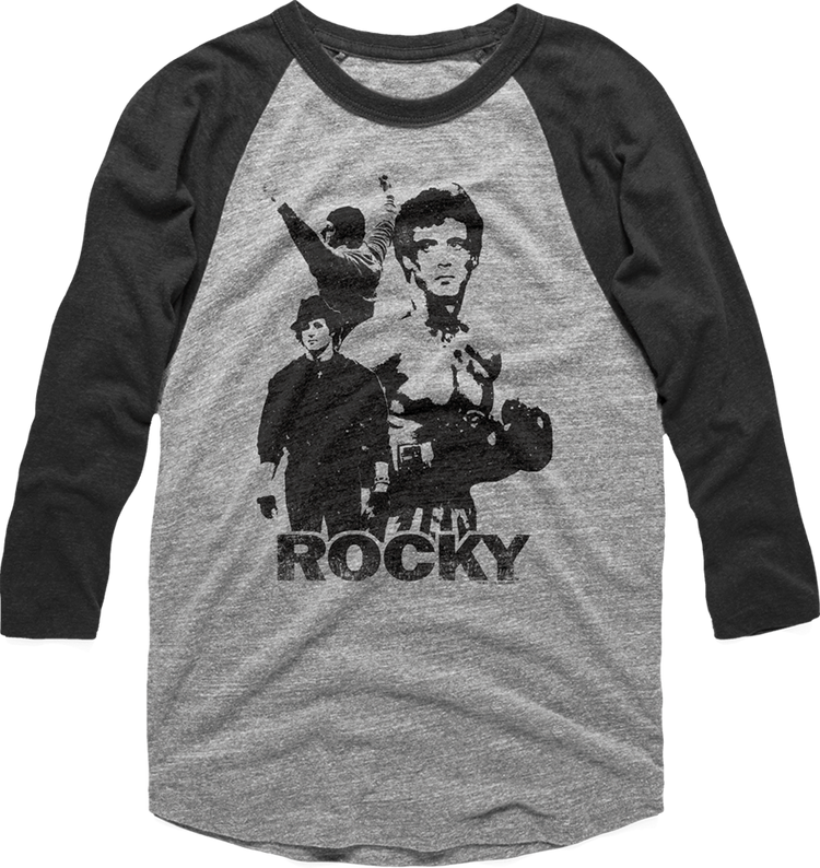 Collage Rocky Raglan Baseball Shirt
