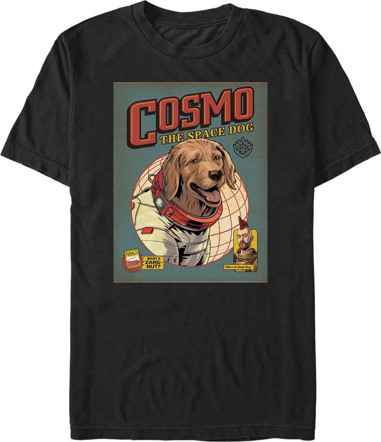 Cosmo The Space Dog Comic Book Cover Guardians Of The Galaxy T-Shirt