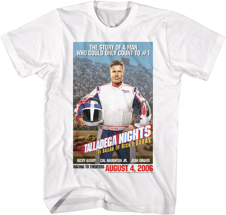Count To #1 Poster Talladega Nights T-Shirt