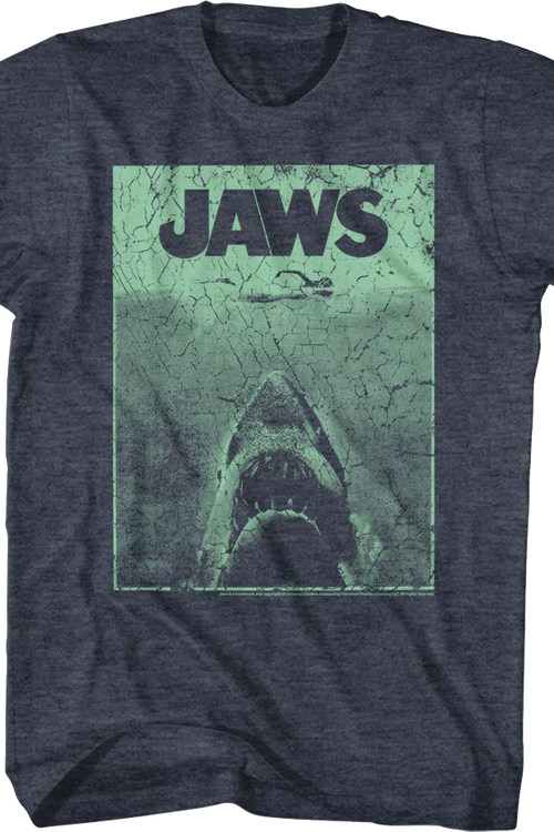 Cracked Poster Jaws T-Shirt