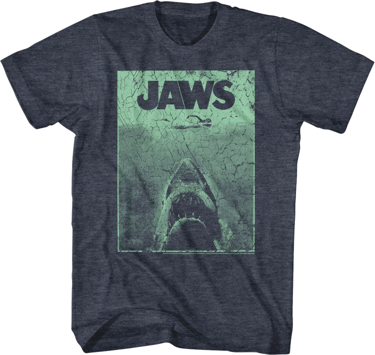 Cracked Poster Jaws T-Shirt