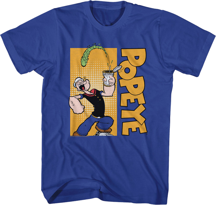 Crushing Spinach Can Popeye T-Shirt