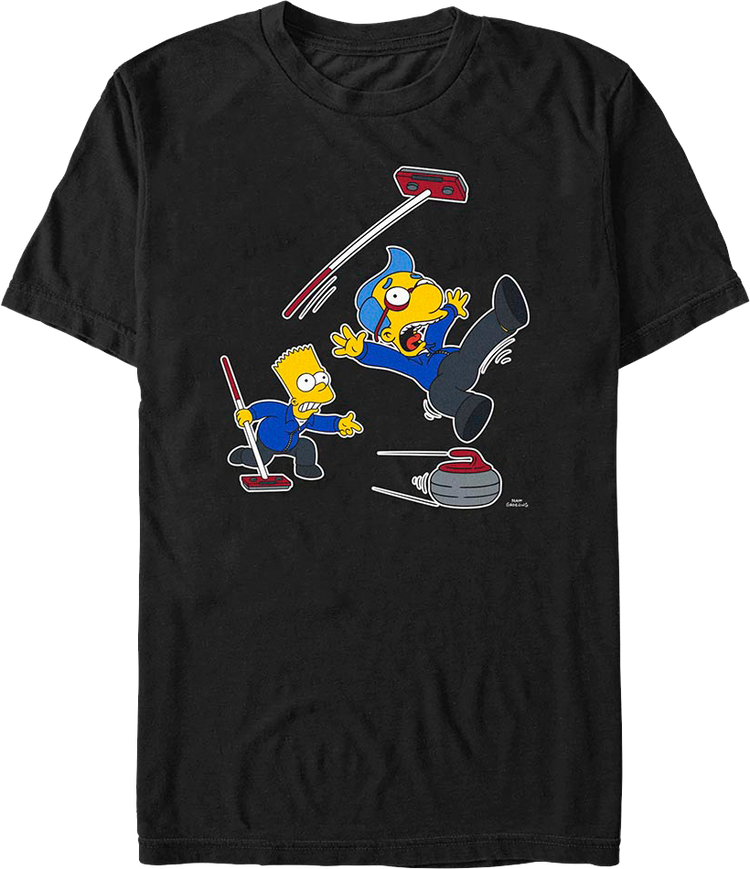 Curling Fail Simpsons T-Shirt