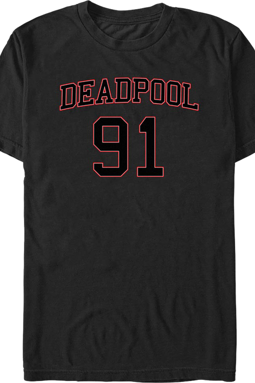 Deadpool Jersey Number Marvel Comics T-Shirt