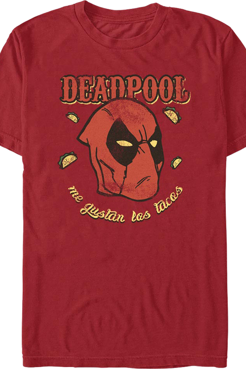 Deadpool Me Gustan Las Tacos Marvel Comics T-Shirt