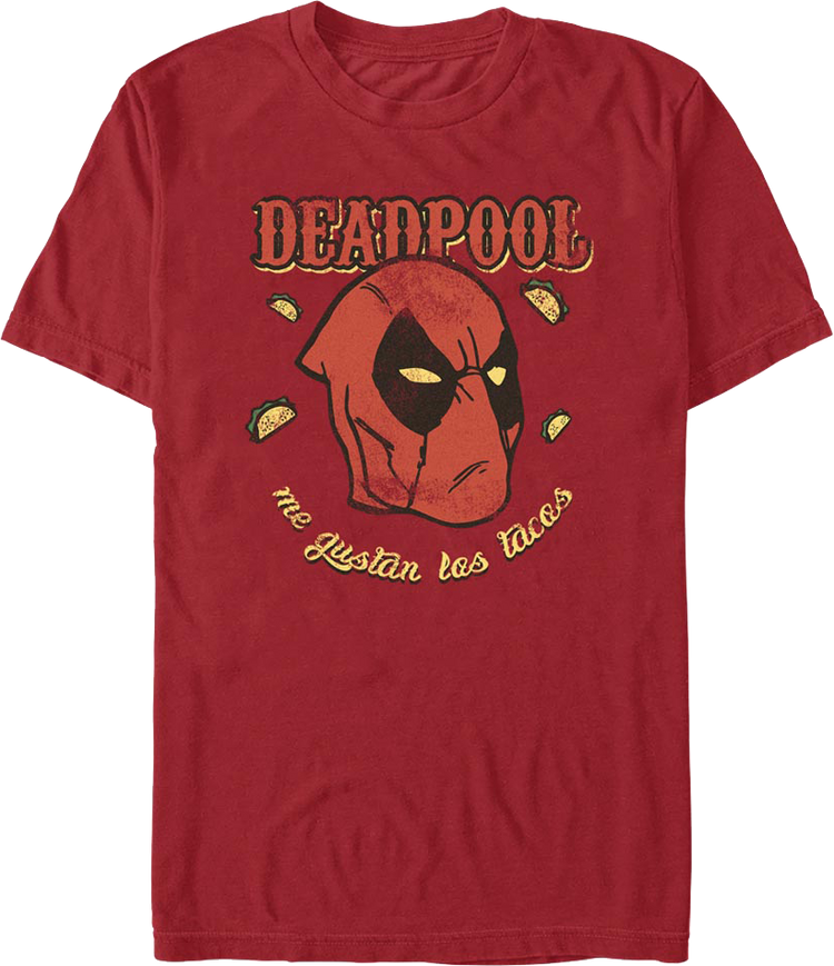 Deadpool Me Gustan Las Tacos Marvel Comics T-Shirt