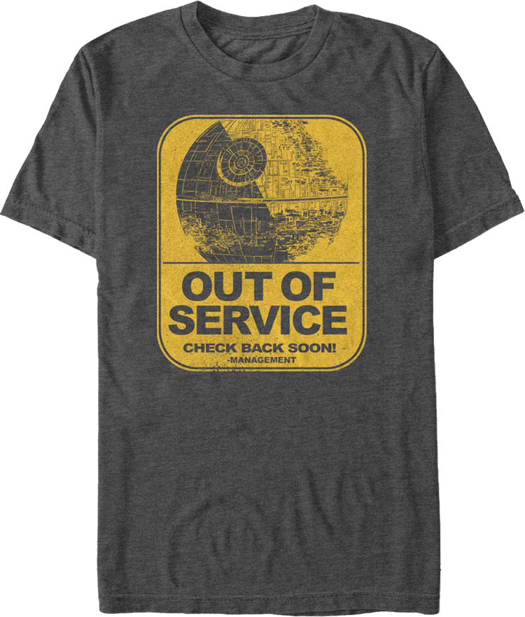 Death Star Out Of Service Star Wars T-Shirt