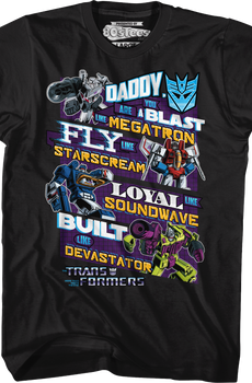Decepticons Father's Day Transformers T-Shirt