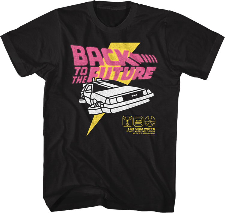 DeLorean Lightning Bolt Back To The Future T-Shirt