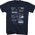 DeLorean Schematic Back To The Future Navy T-Shirt