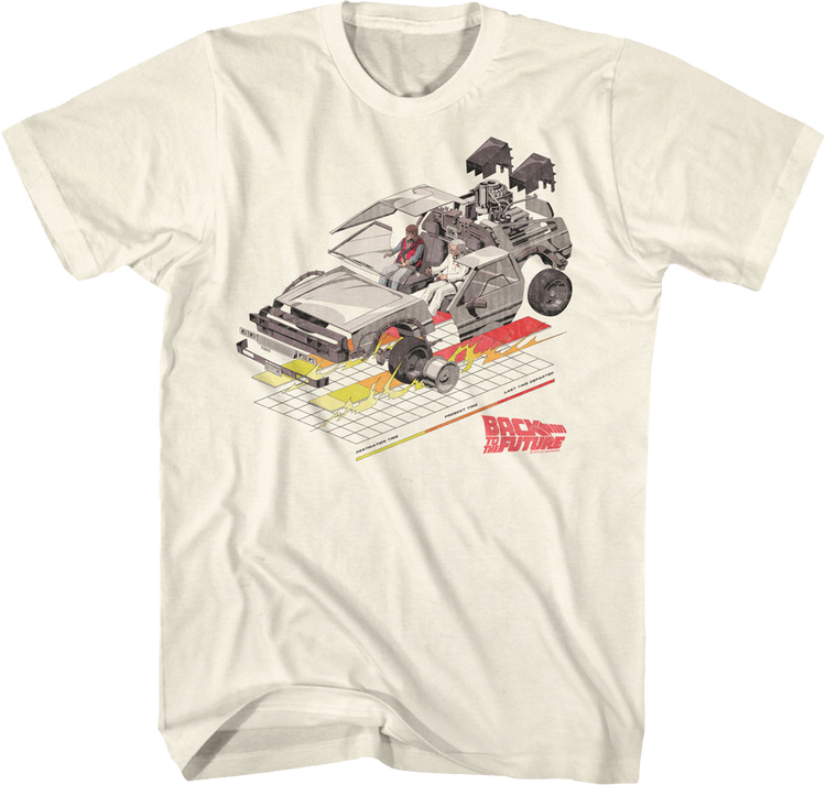 DeLorean With Grid Back To The Future T-Shirt