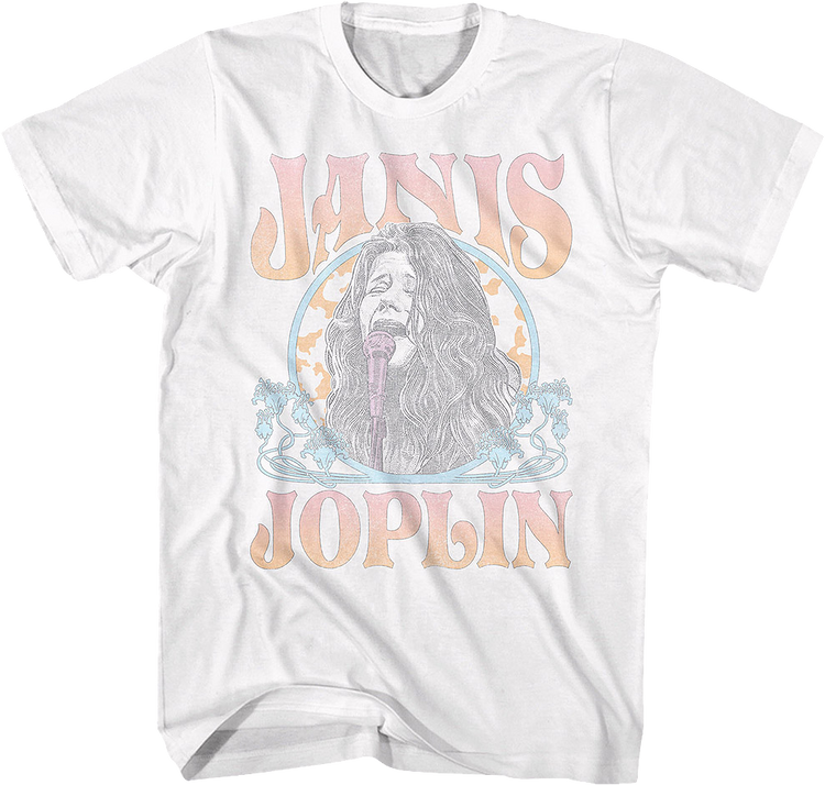 Distressed Circle Janis Joplin T-Shirt