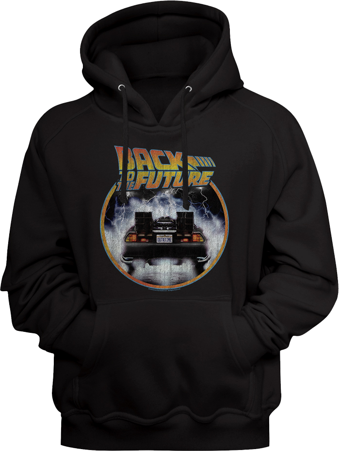 Distressed DeLorean Back To The Future Hoodie