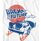 Distressed Fire Tracks Back To The Future T-Shirt thumbnail