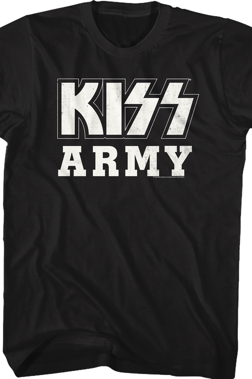 Distressed KISS Army Shirt