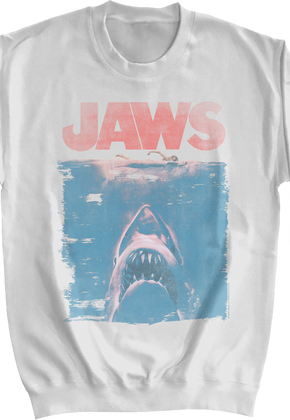 Distressed Movie Poster Jaws Sweatshirt