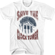 Distressed White Save The Clock Tower Back To The Future T-Shirt thumbnail