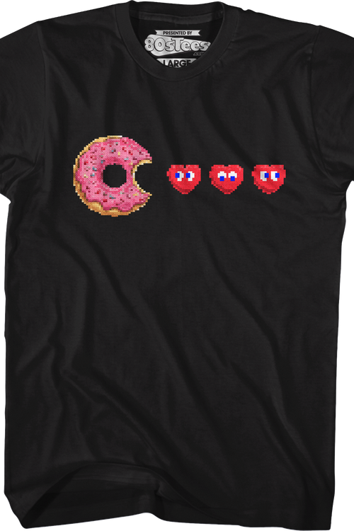 Donut Pac-Man Valentine T-Shirt