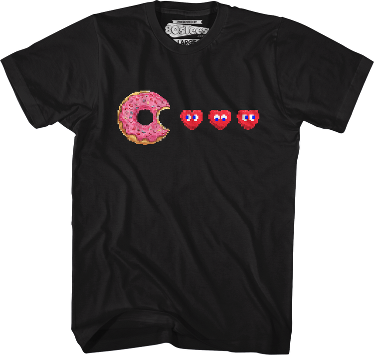 Donut Pac-Man Valentine T-Shirt