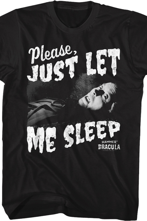 Dracula Please Just Let Me Sleep Hammer Films T-Shirt