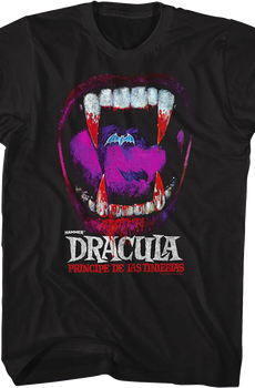 Dracula Vampire Teeth Hammer Films T-Shirt