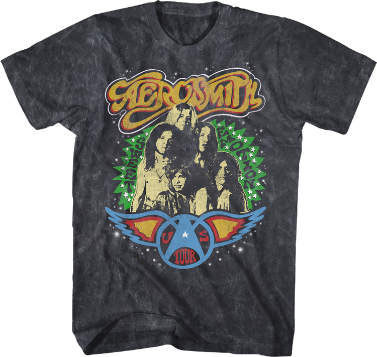 US Tour Aerosmith Mineral Wash T-Shirt