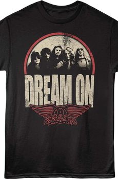 Dream On Band Photo Aerosmith T-Shirt