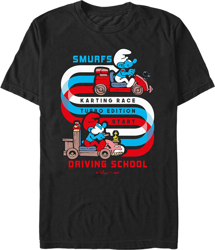 Driving School Smurfs T-Shirt