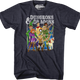 Navy Heather Animated Friends Dungeons & Dragons T-Shirt thumbnail