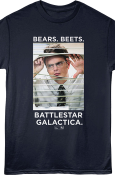 Dwight Schrute Bears Beets Battlestar Galactica The Office T-Shirt