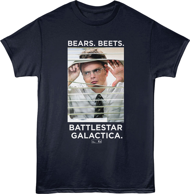 Dwight Schrute Bears Beets Battlestar Galactica The Office T-Shirt