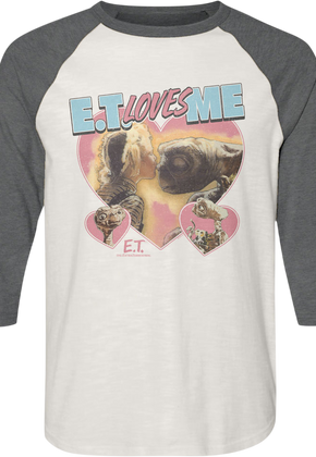 E.T. Loves Me E.T. The Extra-Terrestrial Raglan Baseball Shirt