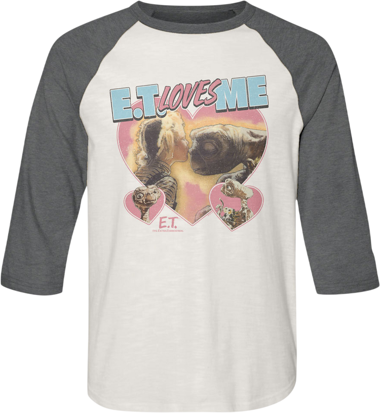 E.T. Loves Me E.T. The Extra-Terrestrial Raglan Baseball Shirt