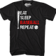 Eat Sleep Baseball Repeat T-Shirt thumbnail