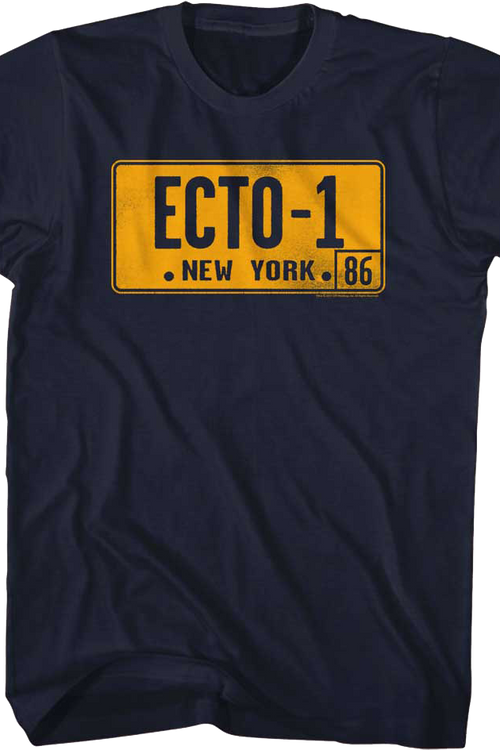 Ecto-1 License Plate Real Ghostbusters T-Shirt