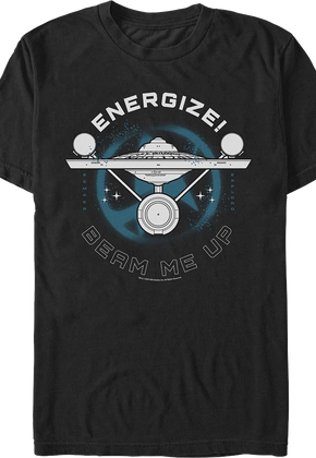 Energize Beam Me Up Star Trek T-Shirt