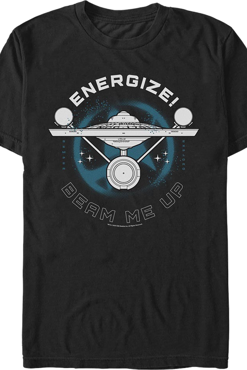 Energize Beam Me Up Star Trek T-Shirt