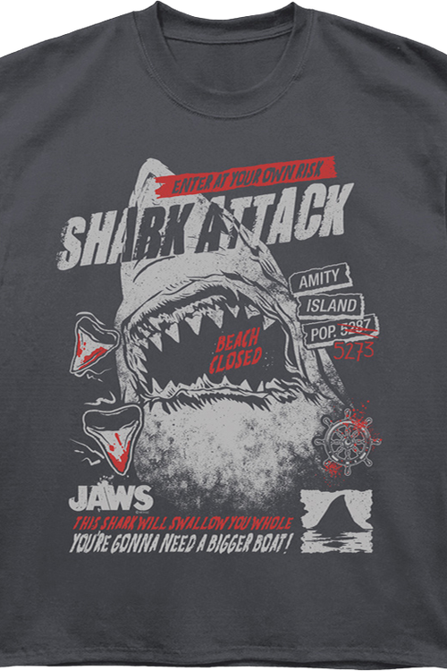 Enter At Your Own Risk Jaws Oversized T-Shirt