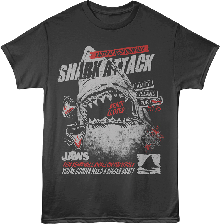 Enter At Your Own Risk Jaws T-Shirt