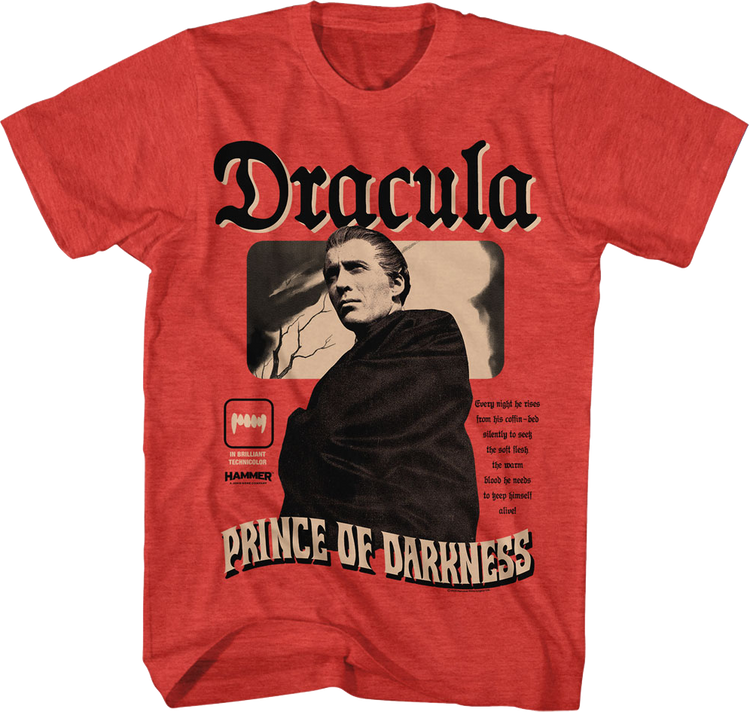 Every Night He Rises Dracula Prince Of Darkness Hammer Films T-Shirt